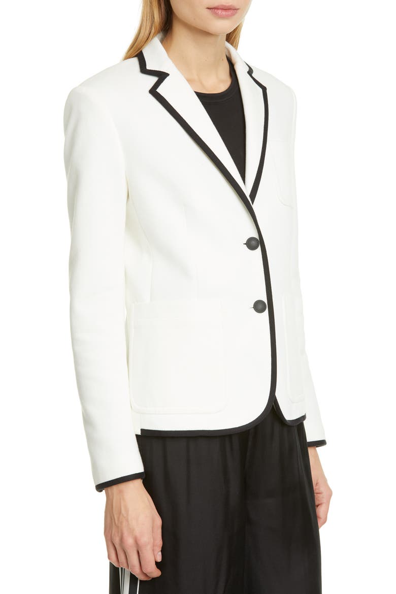 Nancie Cotton Blend Piqué Blazer, Alternate, color, MAML