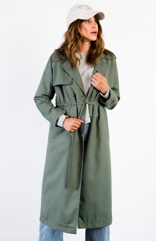 Able Kimberly Trench Coat In Green