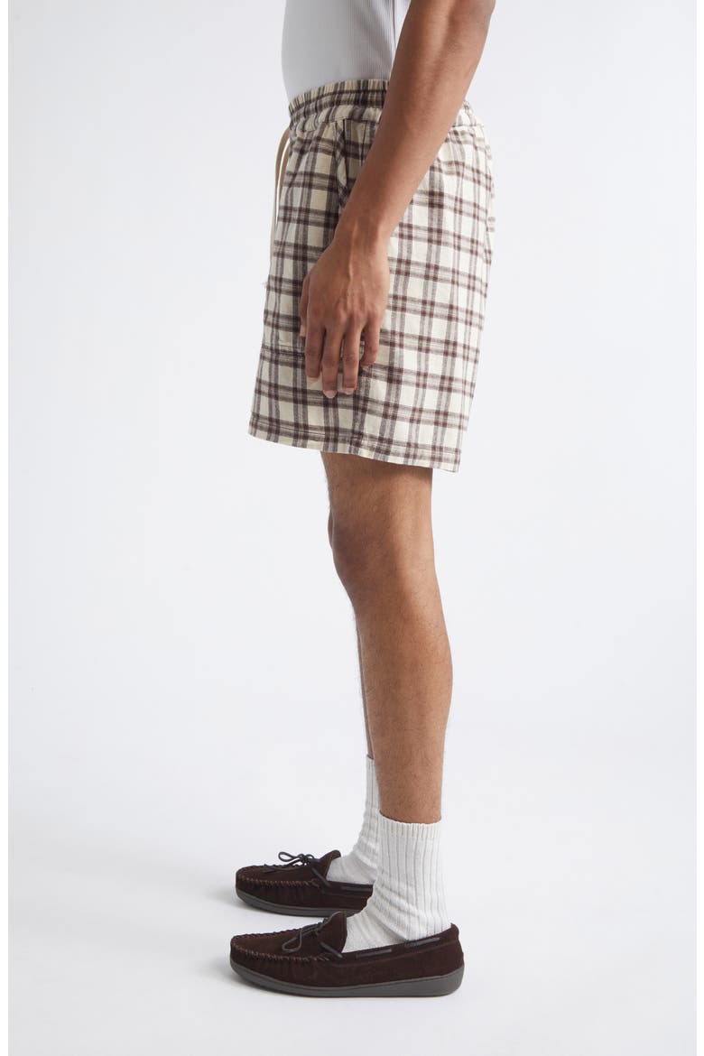 Kennedy Plaid Cotton Flannel Shorts, Alternate, color, SAND PLAID