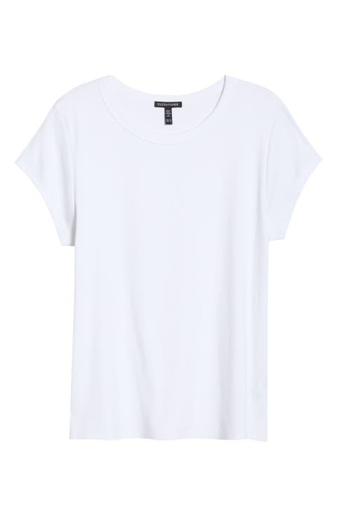 Rib Crewneck Organic Cotton T-Shirt