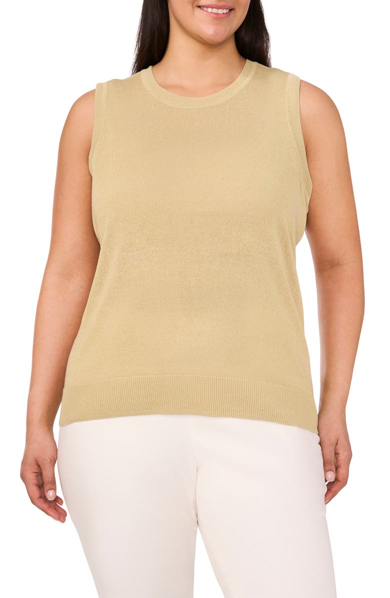 Halogen<sup>®</sup> Crewneck Sleeveless Sweater, Main, color, Soft Sage