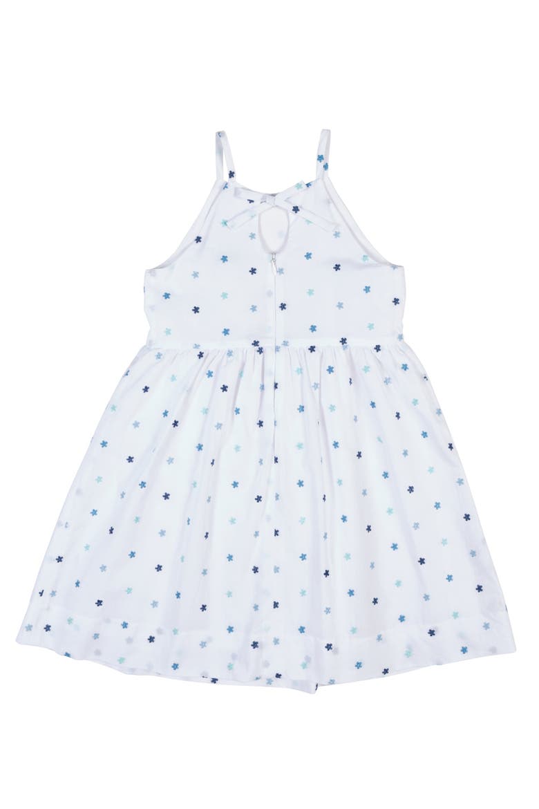 Embroidered Floral Dress, Alternate, color, White/Blue