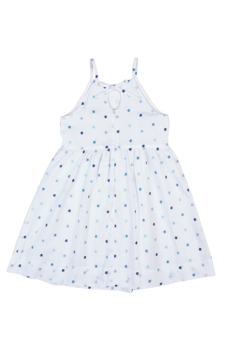 Florence Eiseman Embroidered Floral Dress, Alternate, color, White/Blue
