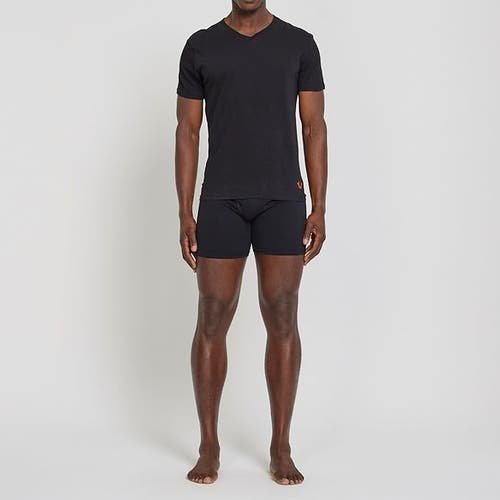 True Religion V-neck Undershirts 4 Pack In Black