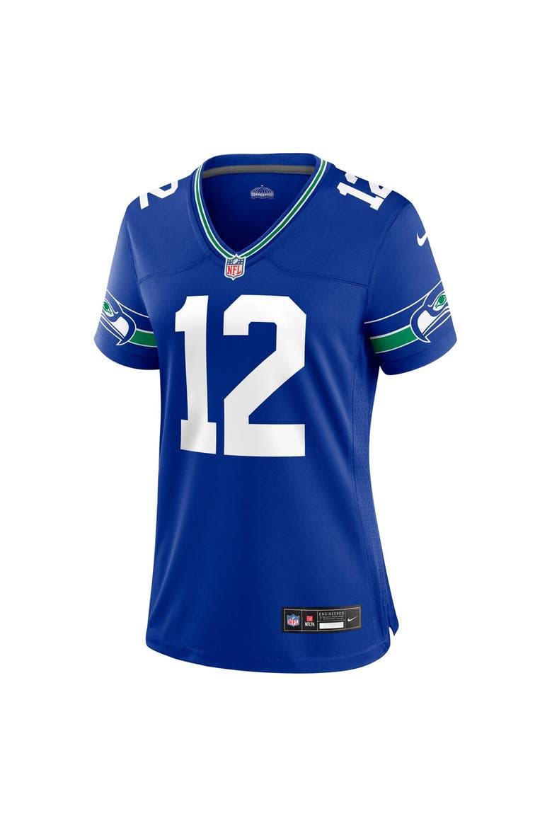 Women's Nike 12s Royal Seattle Seahawks Player Jersey, Alternate, color, Royal