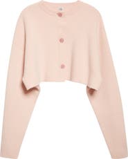 TOTEME Oversize Crop Wool Cardigan