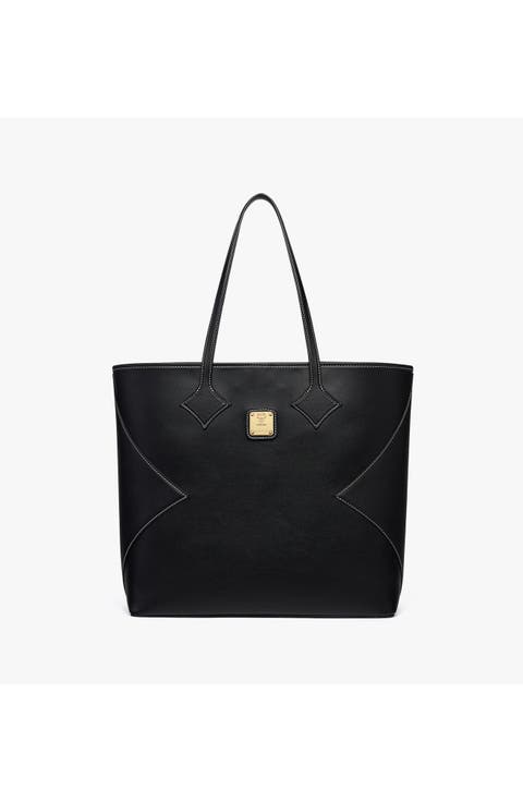 Large Dia Shopper in Calfskin Leather