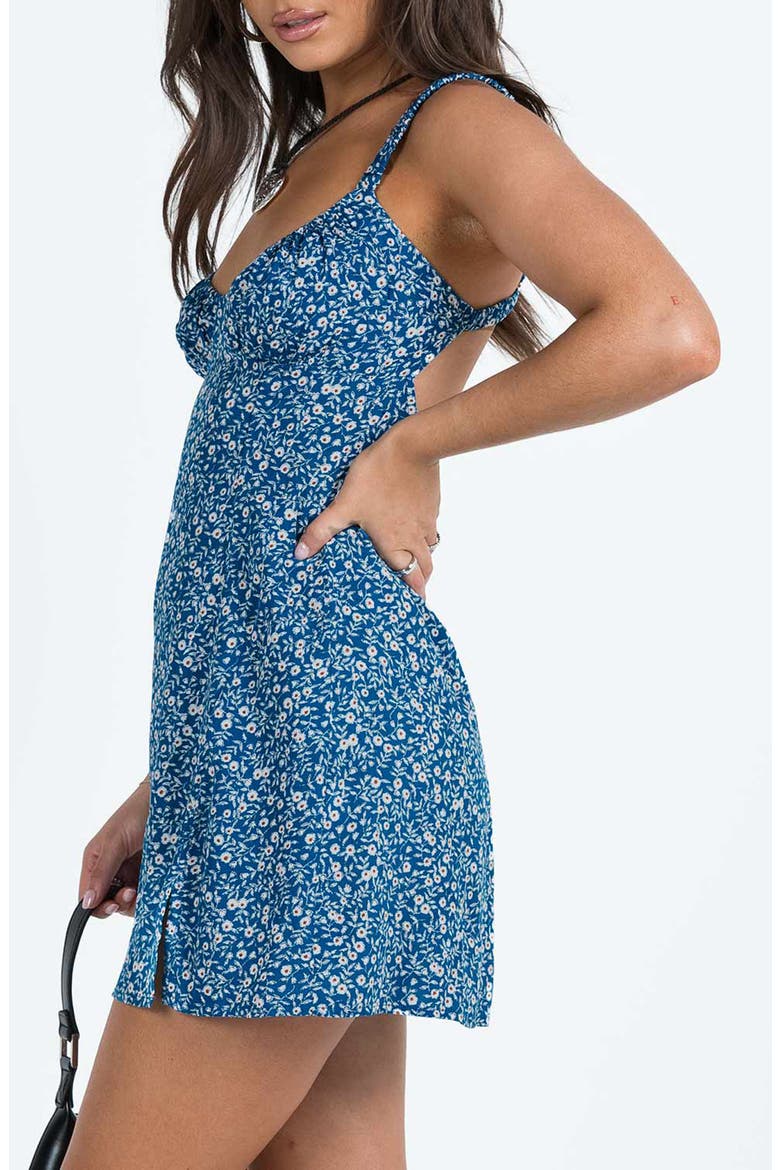 Georgia Floral Print Sleeveless Minidress, Alternate, color, BLUE