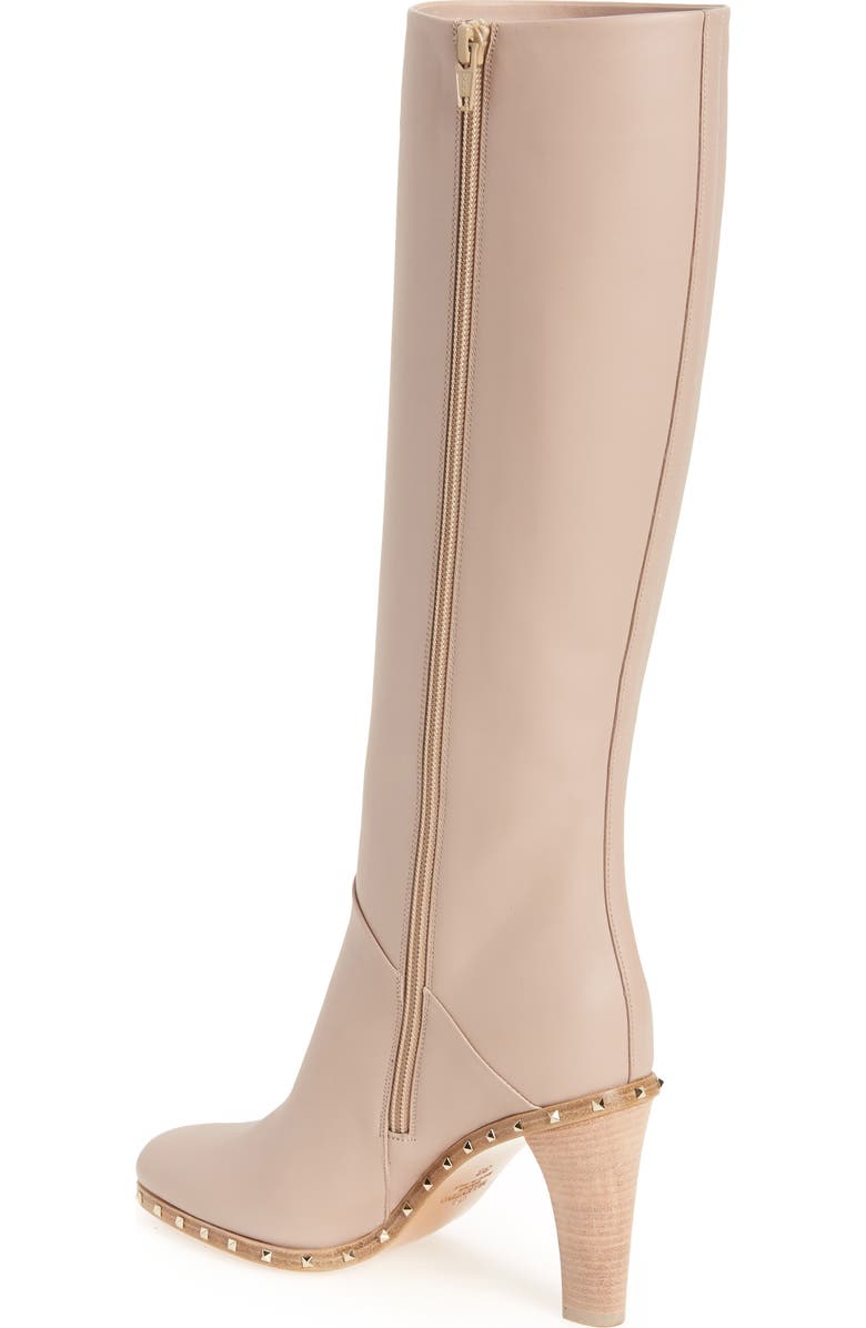 Valentino Garavani Valentino 'Soul Stud' Tall Boot, Alternate, color,