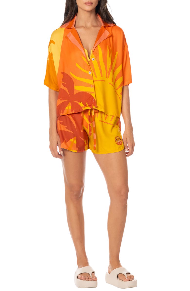 Maaji Instintc Print Ryto Cover-Up Shorts, Alternate, color, 