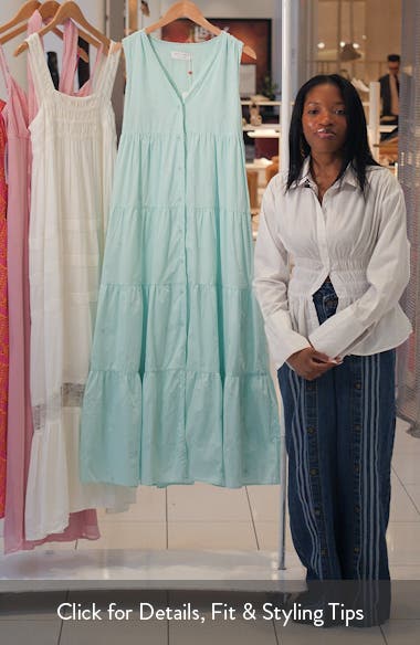 Petal & Pup Lovisa Eyelet Cotton Maxi Dress (Women) | Nordstrom