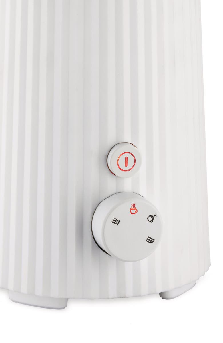 ALESSI Plissé Multi Function Milk Frother, Alternate, color, White