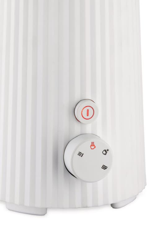 Alessi Plissé Multi Function Milk Frother In White