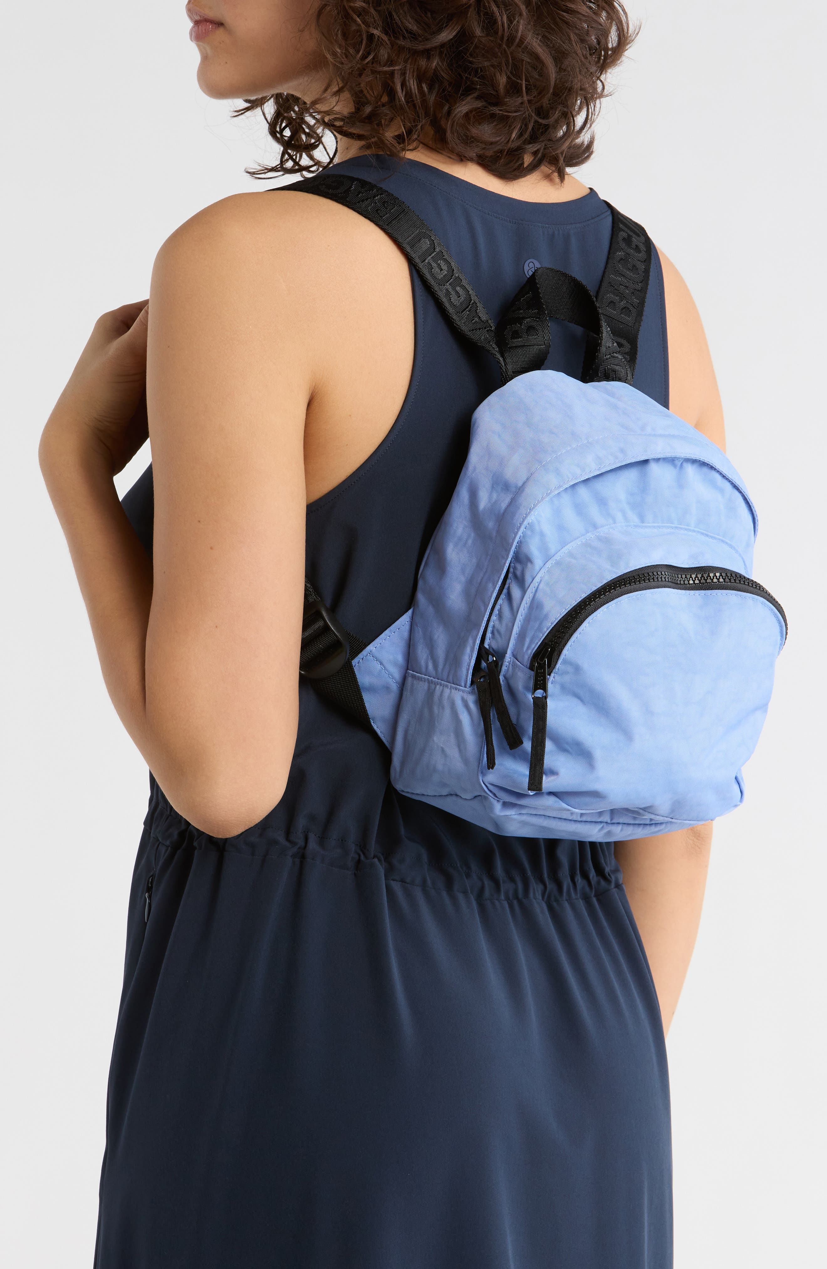 Baggu Mini Nylon Backpack, Alternate, color, Cornflower