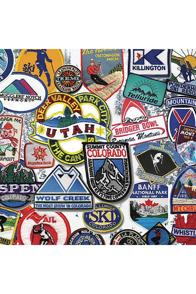 Ski Patches by Steve Smith, 24 x 30 Inches, 1000 Piece Puzzle, Alternate, color, Multicolored
