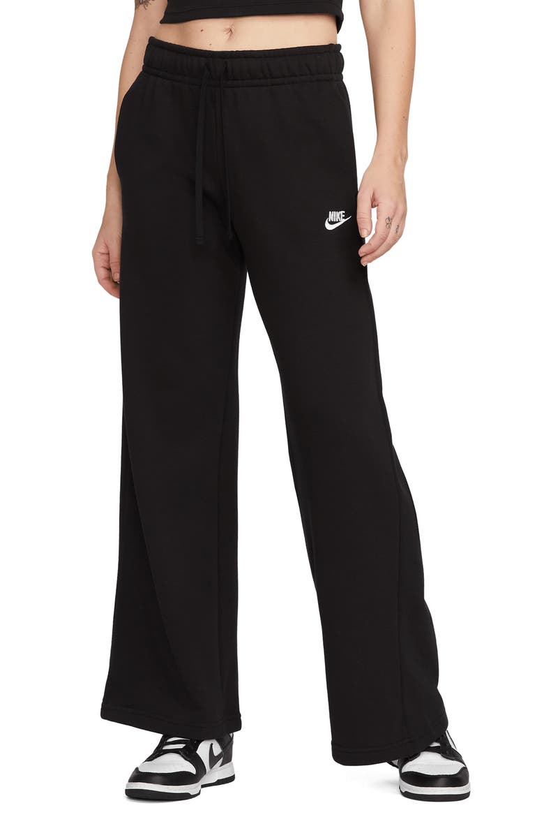 Club Fleece Sweatpants, Main, color, BLACK/WHITE