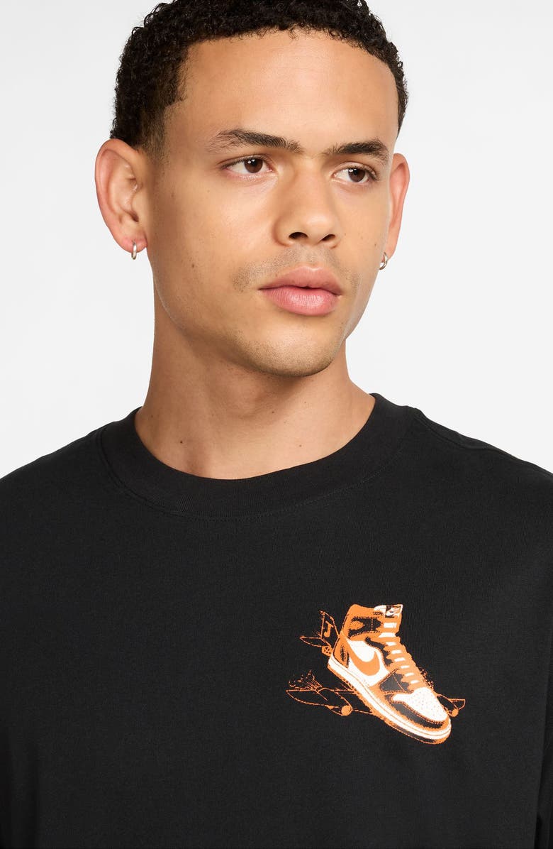 Jordan Air Jordan Has Landed Graphic T-Shirt, Alternate, color, Black/ White