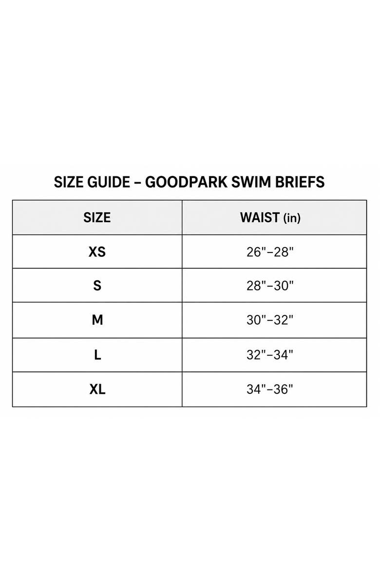 GoodPark Dune Modern Cut Classic Stretch Swim Brief, Alternate, color, Black