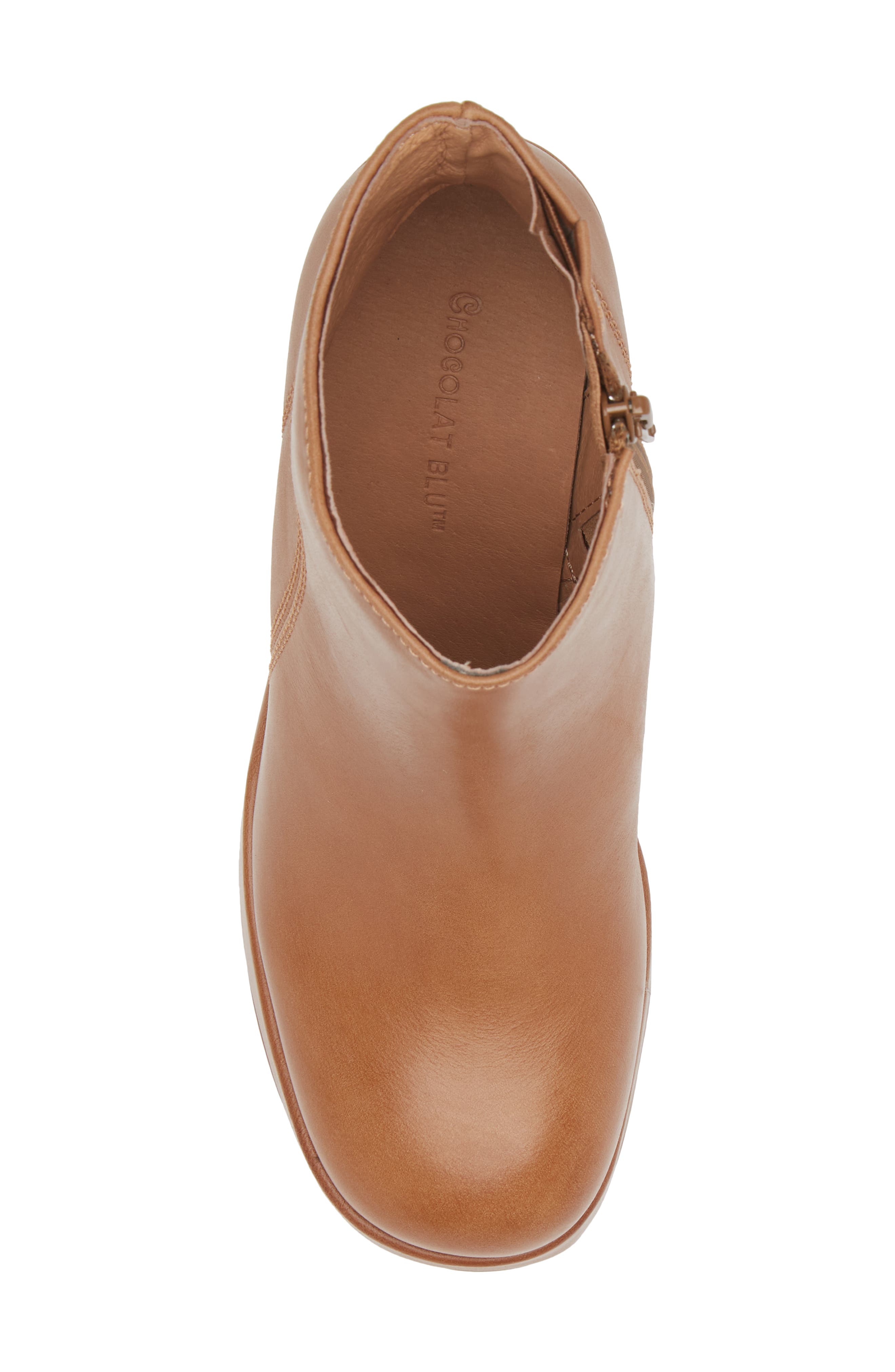 Penny Wedge Bootie, Alternate, color, CHESTNUT LEATHER
