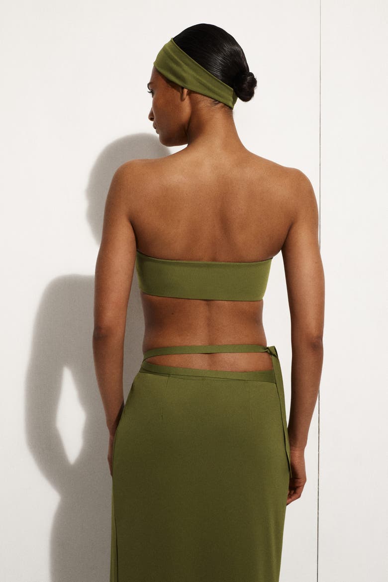 Bandeau Bikini Top, Alternate, color, KHAKI