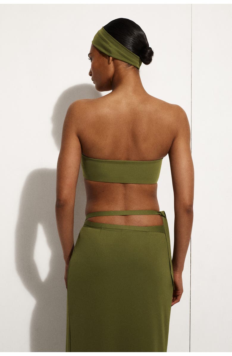 COS Bandeau Bikini Top, Alternate, color, Khaki