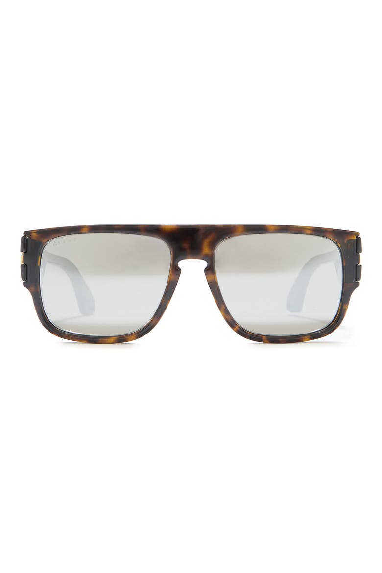 58mm Square Sunglasses, Main, color, HAVANA