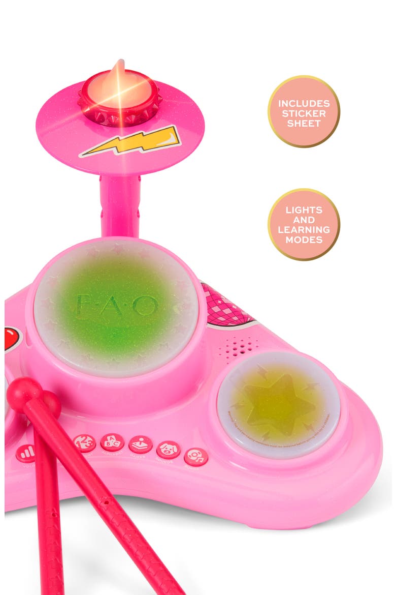Preschool Electronic Drum Kit, Alternate, color, LIGHT/ PASTEL PINK