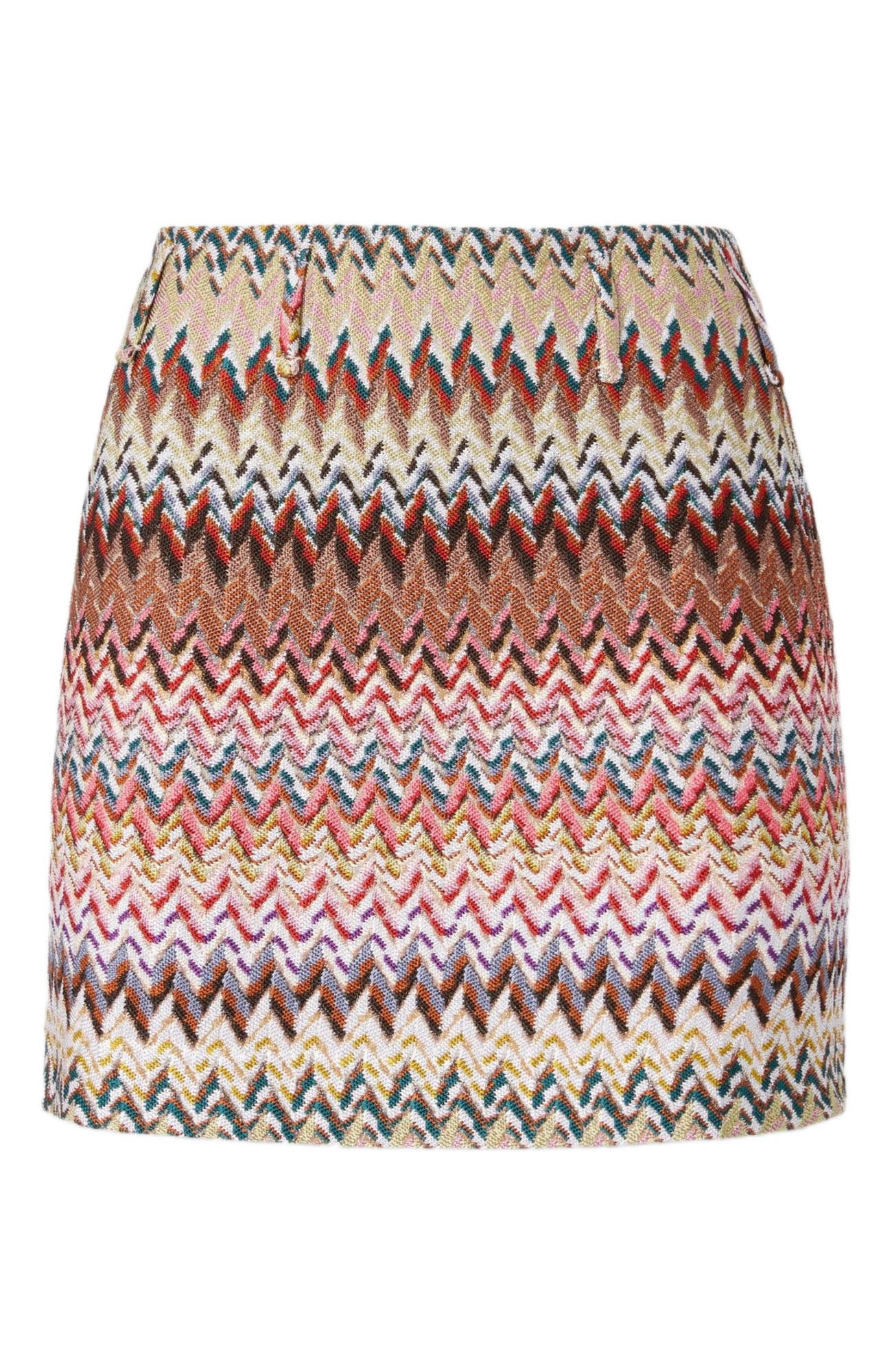 Mini Skirt With Zigzag Pattern - image 2
