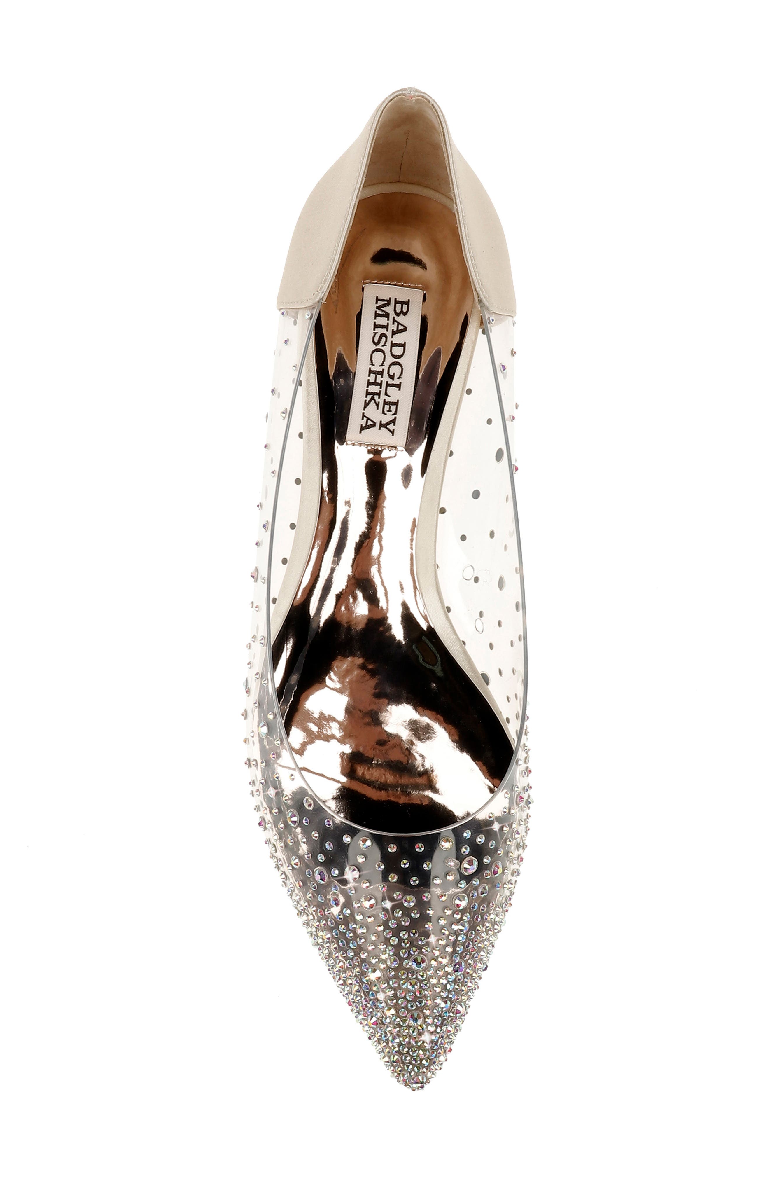 Gabi Embellished Pointed Toe Flat, Alternate, color, IVORY LEATHER