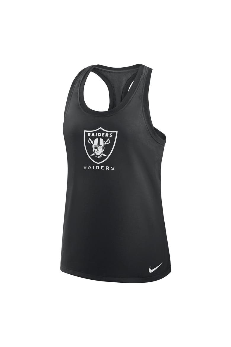 Women's Nike  Black Las Vegas Raiders Hurry Up Tri-Blend Dri-FIT Tank Top, Alternate, color, Black