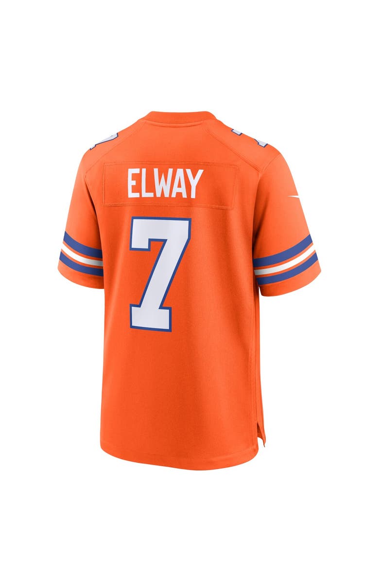 Nike Men's Nike John Elway Orange Denver Broncos Mile High Collection 1977 Throwback Retired Player Game Jersey, Alternate, color, Orange