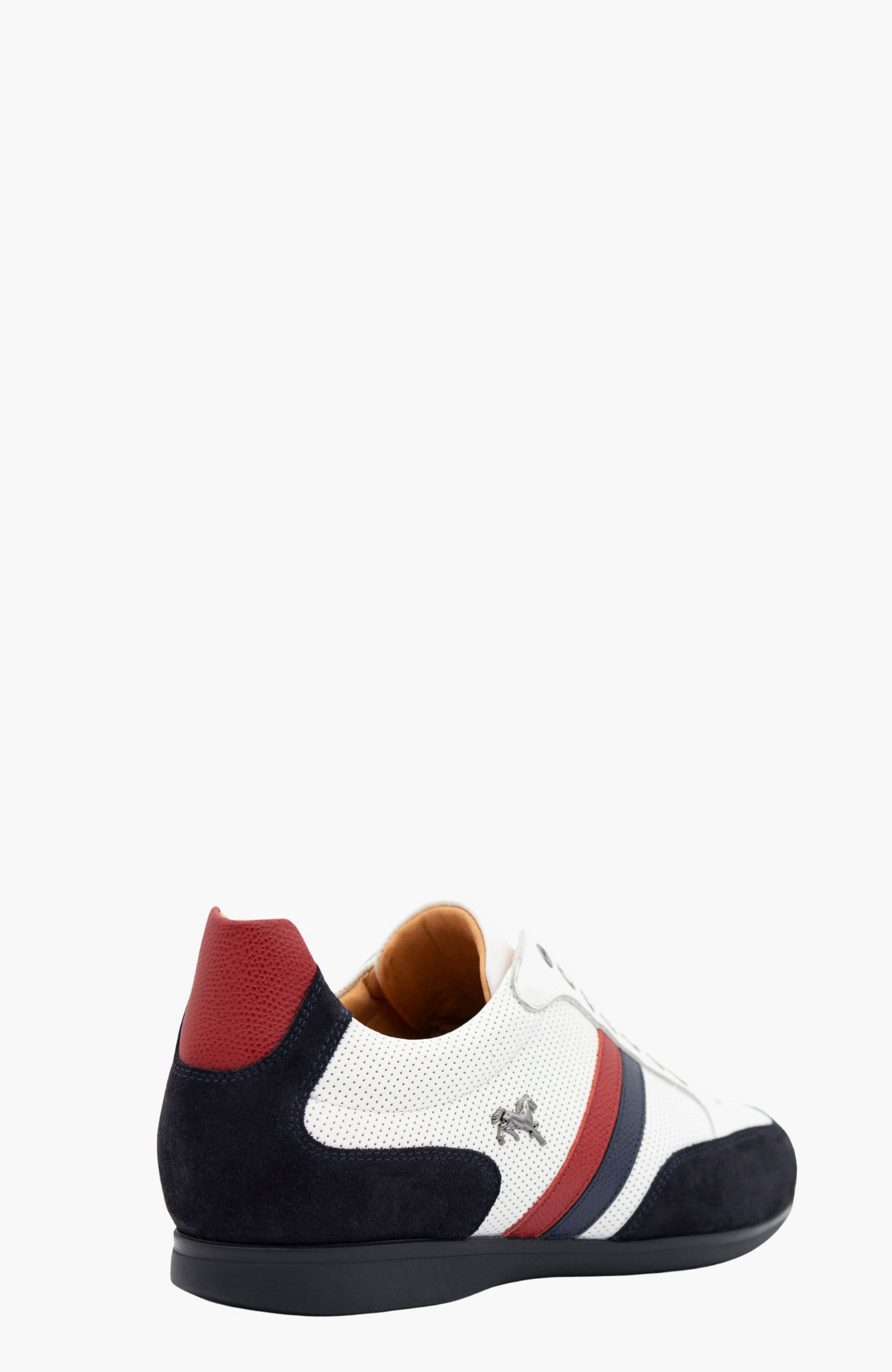 Striped Sporty Sneakers, Alternate, color, Navy / White / Red