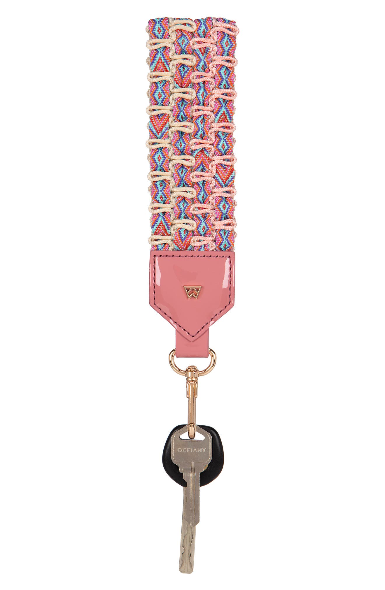 Keep on Cruisin' Woven Key Chain, Alternate, color, ROSE