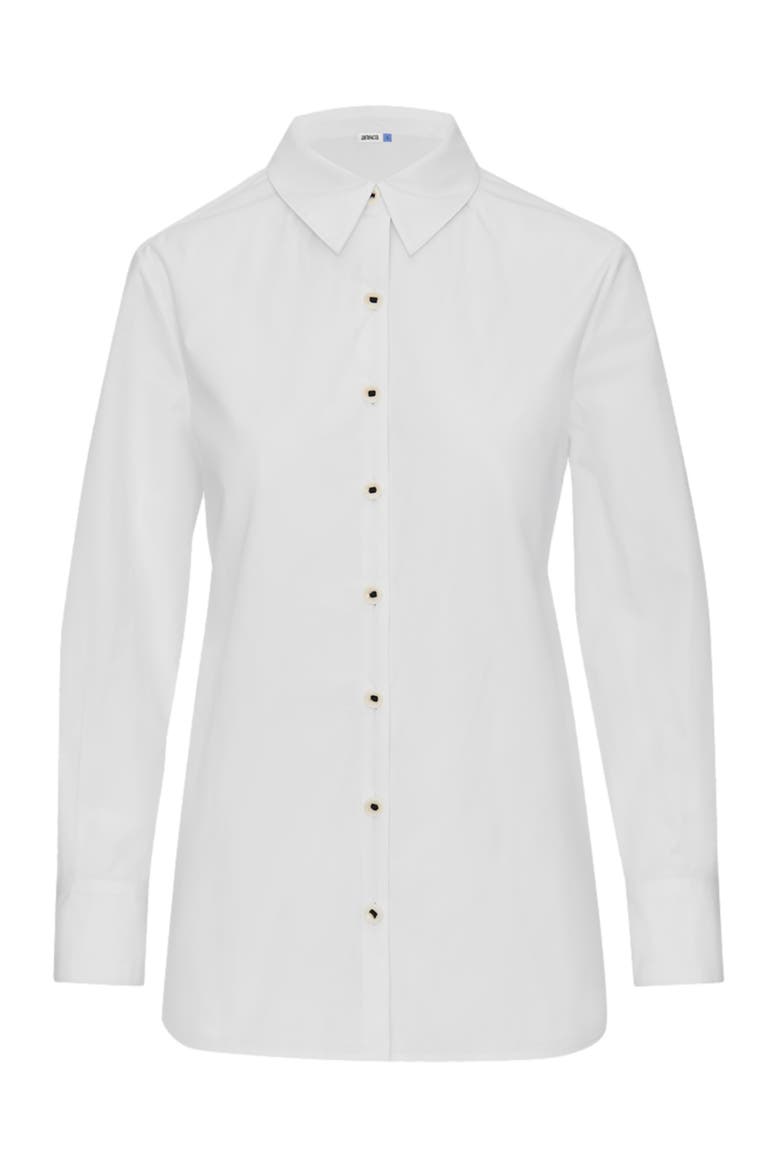 The Twill Button Down Shirt, Alternate, color, White