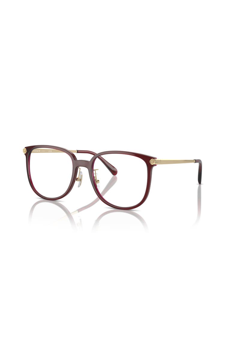 54mm Square optical glasses, Main, color, Red