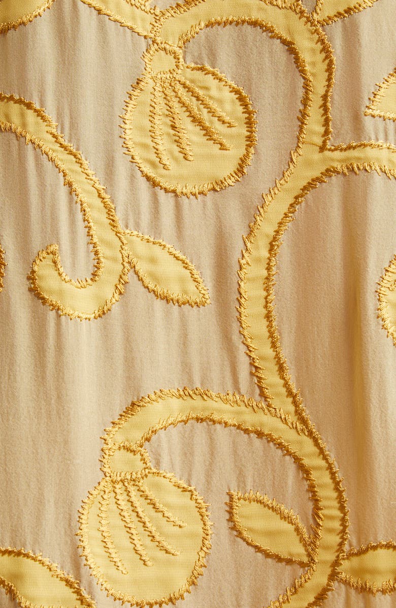 Bode Harlayne Appliqué Long Sleeve Dress, Alternate, color, 