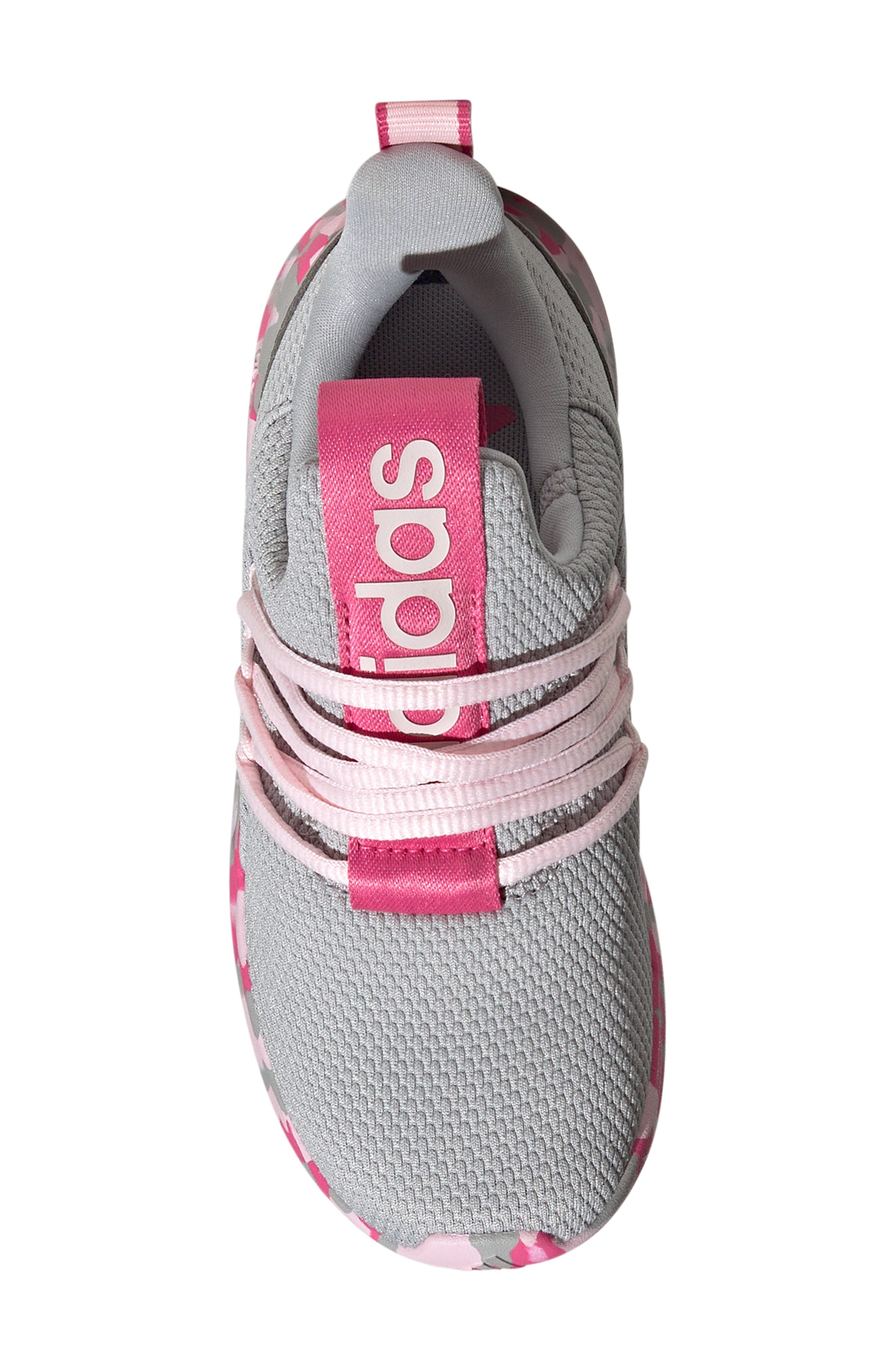 adidas Kids' Lite Racer Adapt 7.0 Slip-On Sneaker, Alternate, color, Magenta/ Grey/ Clear Pink