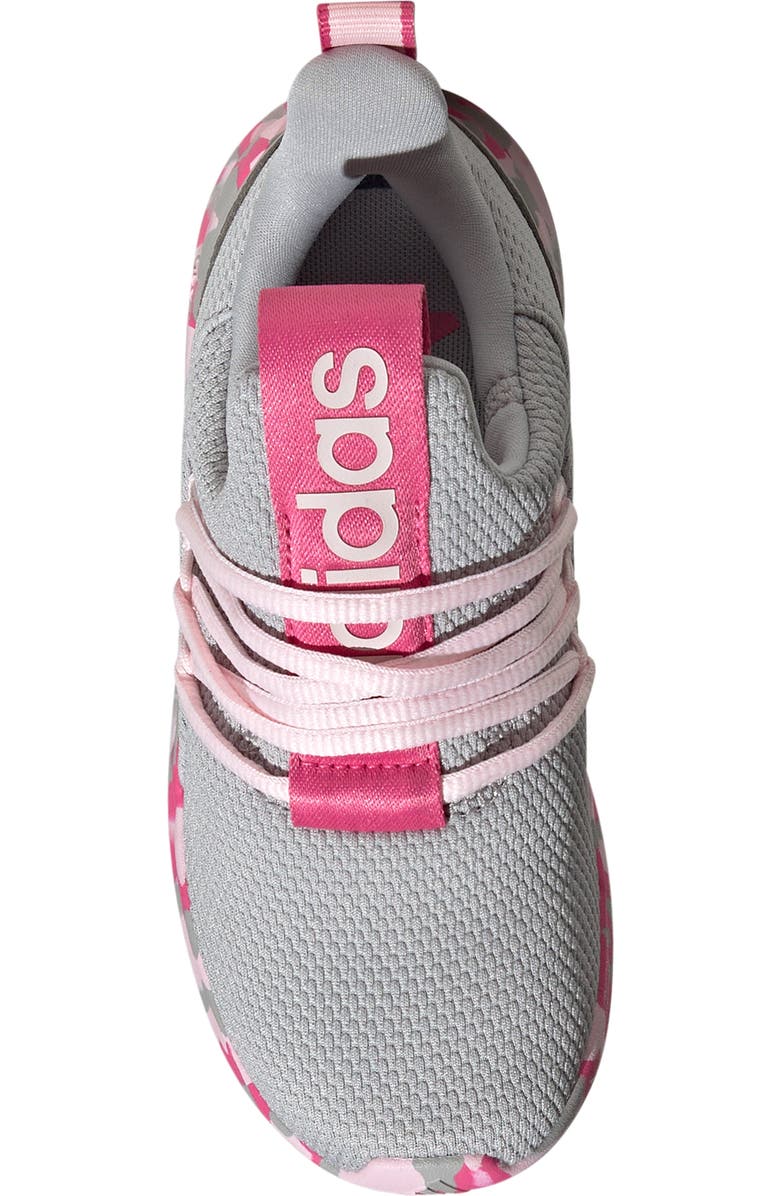 adidas Kids' Lite Racer Adapt 7.0 Slip-On Sneaker, Alternate, color, Magenta/ Grey/ Clear Pink