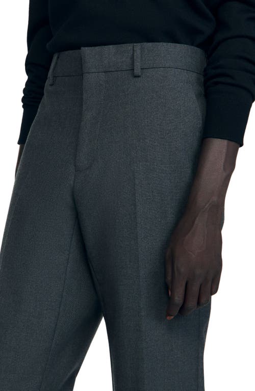 Sandro Wool Suit Trousers In Gray