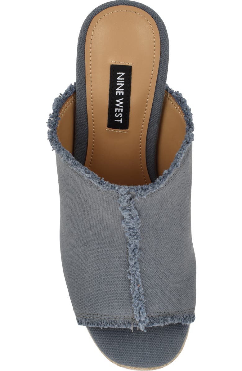 Nine West Baja Platform Wedge Sandal, Alternate, color, Light Blue