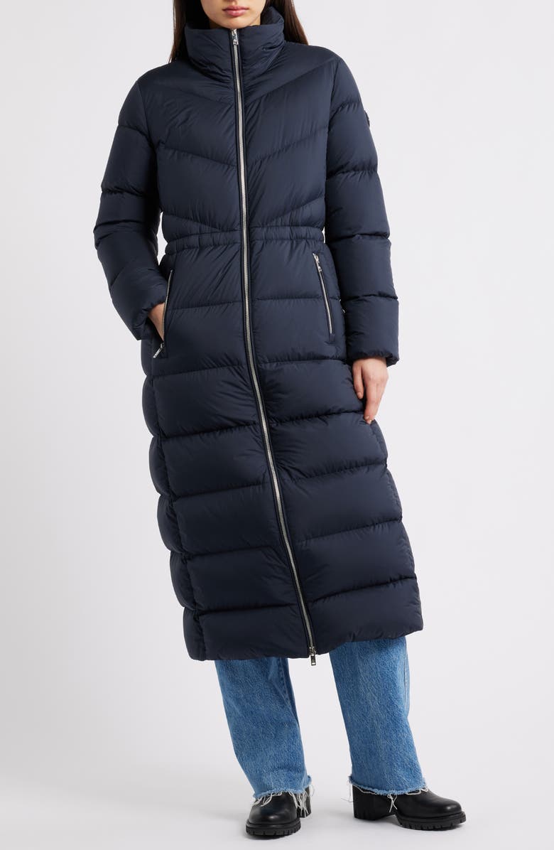 Moose Knuckles Belle Cote Down Puffer Coat with Genuine Shearling Collar, Alternate, color, Navy W/ Navy Sh