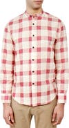 Brooklyn Brigade Nash Plaid Mandarin Collar Long Sleeve Shirt