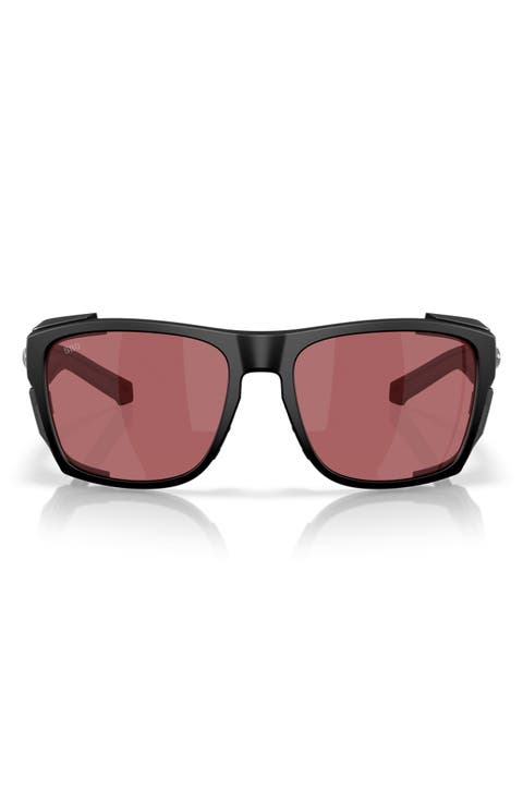 King Tide 58mm Rectangle Polarized Sunglasses