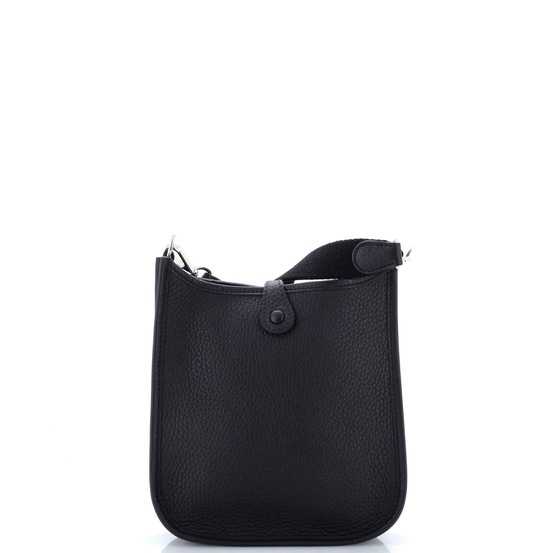 Pre-Owned Hermes Evelyne Bag Gen III Clemence TPM, Alternate, color, Noir