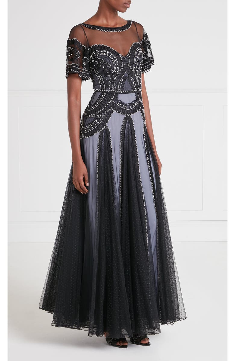 Temperley London Camille Gown, Alternate, color, Black