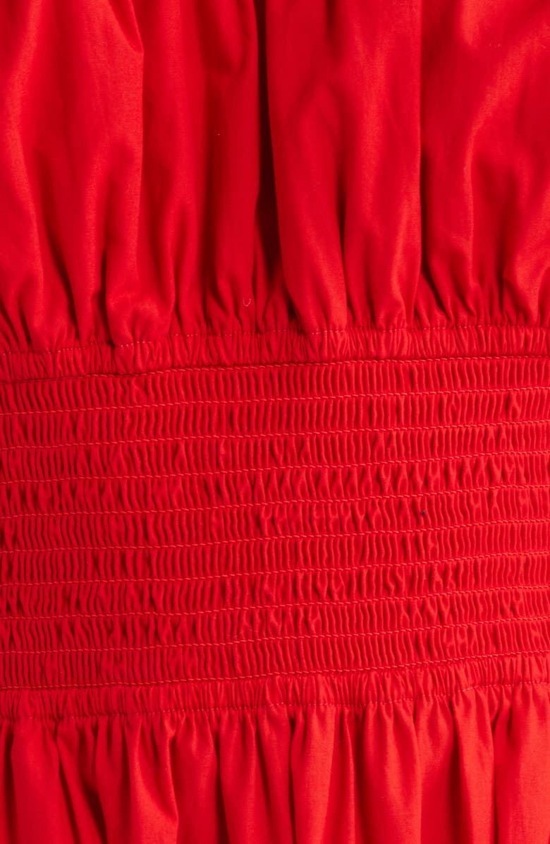 Rails Moira Smocked Back Sleeveless Maxi Dress, Alternate, color, Scarlet