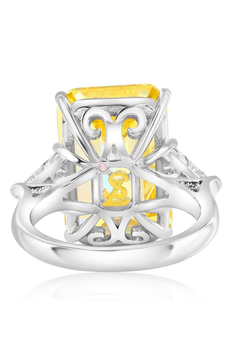 SUZY LEVIAN Gala Yellow Cubic Zirconia Engagement Ring, Alternate, color, Yellow