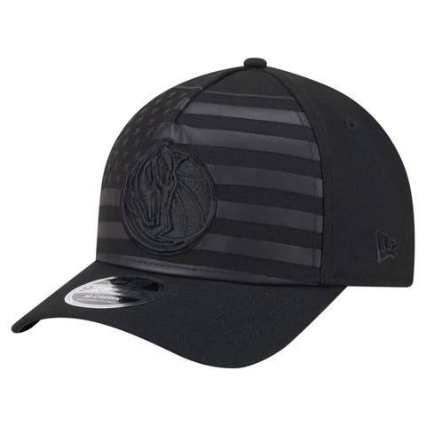 Men's New Era  Black Dallas Mavericks Game Day Flag A-Frame 9FORTY Adjustable Hat