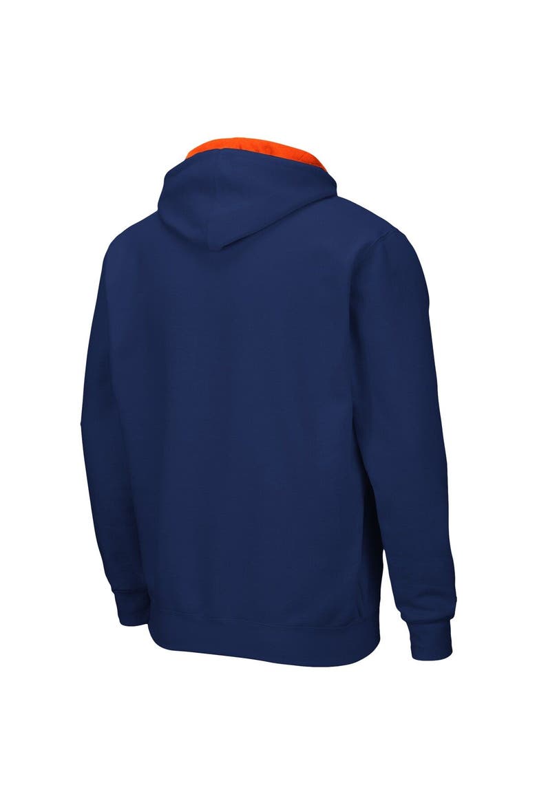 Men's Colosseum Navy Auburn Tigers Arch & Logo 3.0 Full-Zip Hoodie, Alternate, color, Navy
