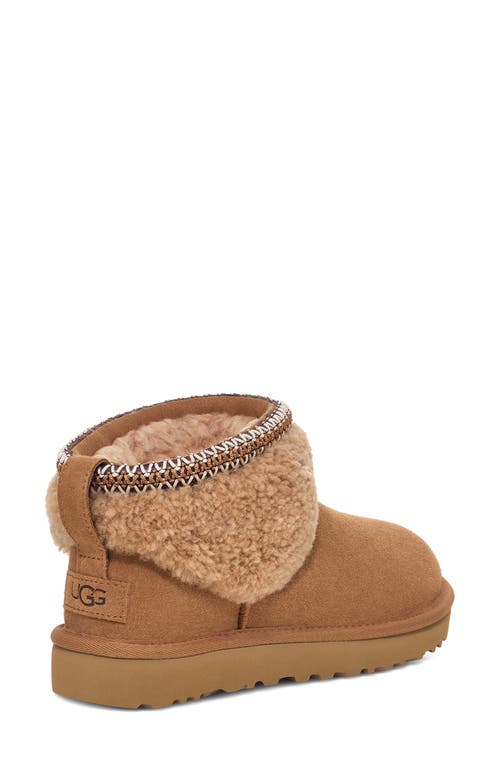 Ugg(r) Classic Ultra Mini Max Curly Shearling Boot In Brown